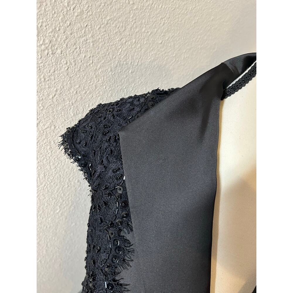 Tadashi Shoji Black Beaded Sheath Dress Size 4 - Picture 11 of 11